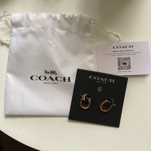Coach Rose Gold Hoop Earrings